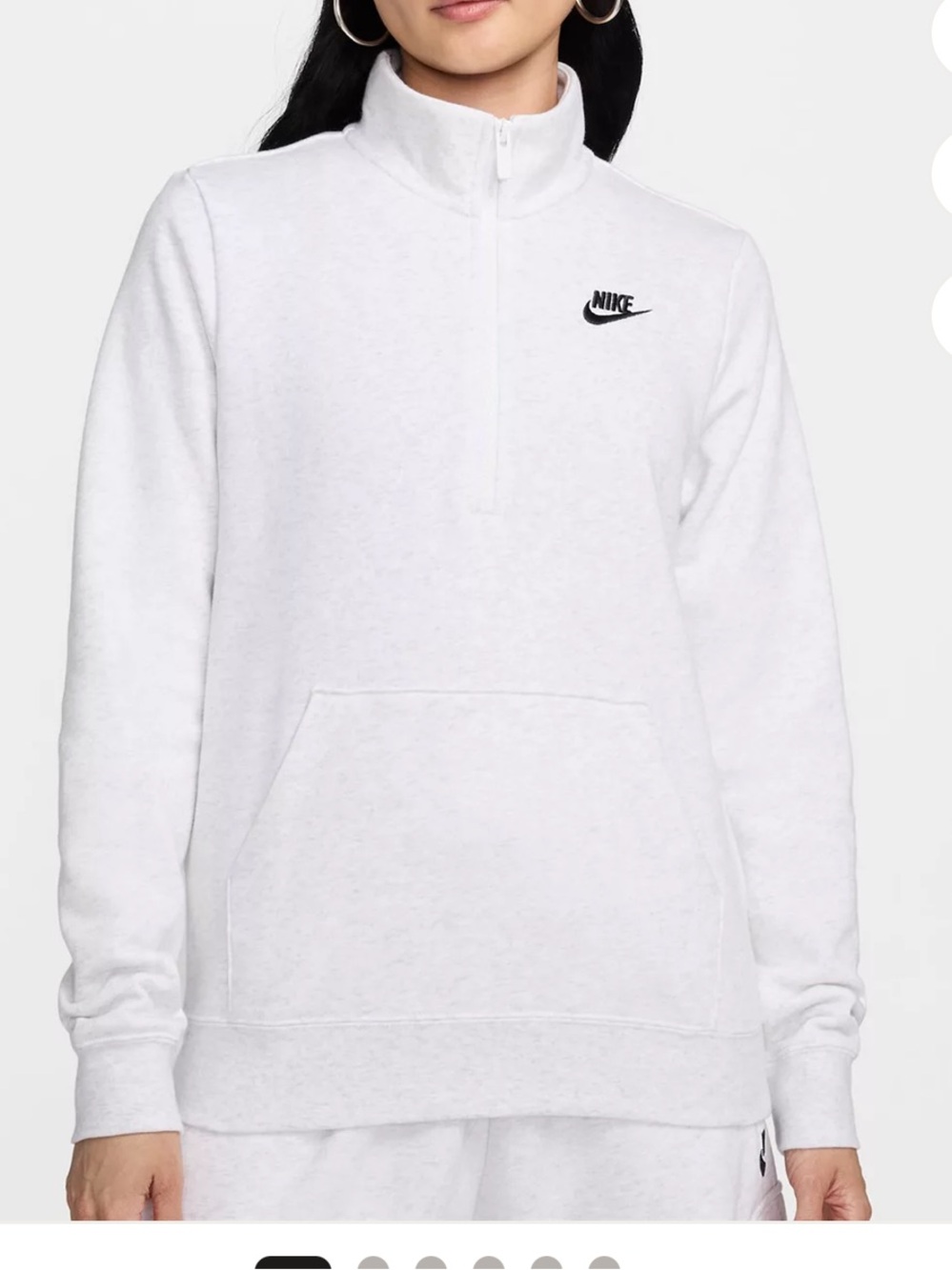 NWT Women's Nike Sportswear Club Fleece Quarter-Zip Sweatshirt Size XS